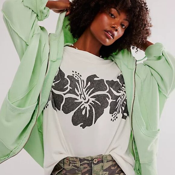 We The Free Camden Hoodie Color Gossamer Green - Picture 4 of 6